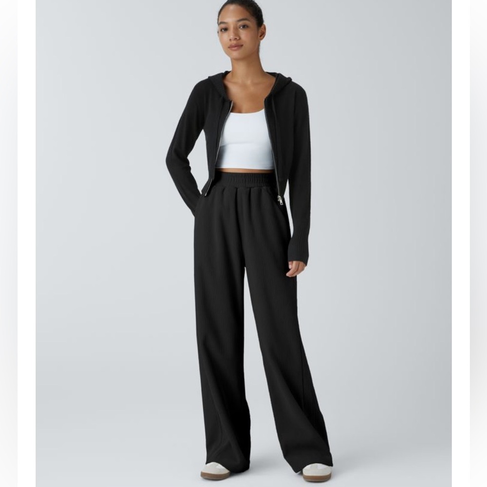 Halara Women's Black corduroy Wide-Leg Pants